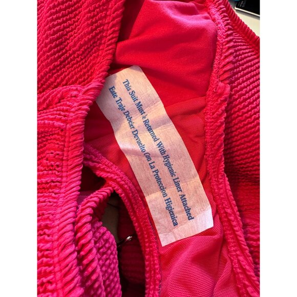 Kona Sol Ribbed 2 Piece Swimsuit Size 1X Pink 17/18 Padded NWT Adjustable Strap - Picture 6 of 14
